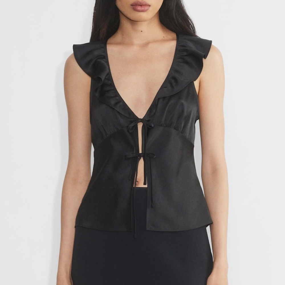 Aritzia Wilfred Tonka Satin Blouse